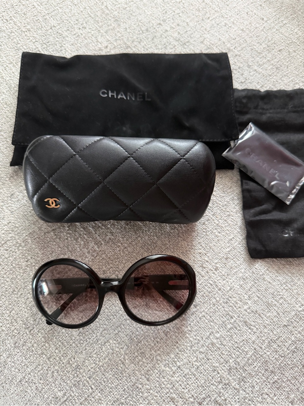 NEW Chanel quilted CC sunglasses